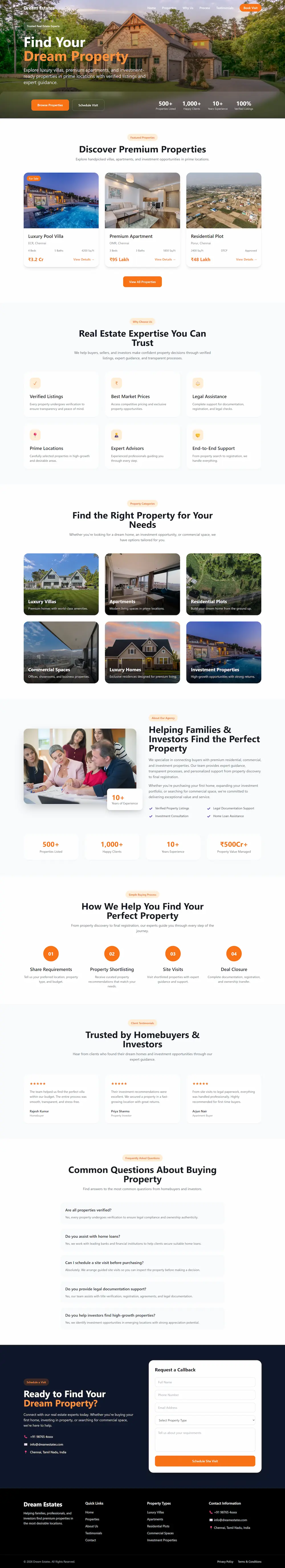 Luxury Real Estate Website Concept
