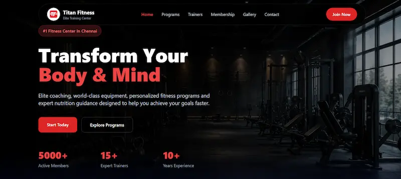 Gym Website